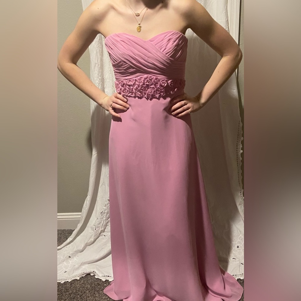 Pink, strapless, MORI LEE PROM DRESS. Size 11/12.